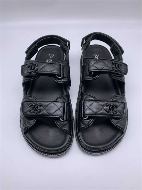 black chanel dad sandals|chanel dad sandals for sale.